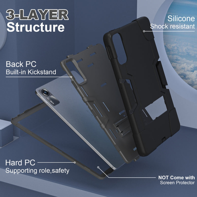 For Xiaomi Redmi Pad SE Case Shockproof Silicone + PC Tablet Cover with Kickstand For Xiaomi Redmi Pad SE Case Shockproof Silicone + PC Tablet Cover with Kickstand